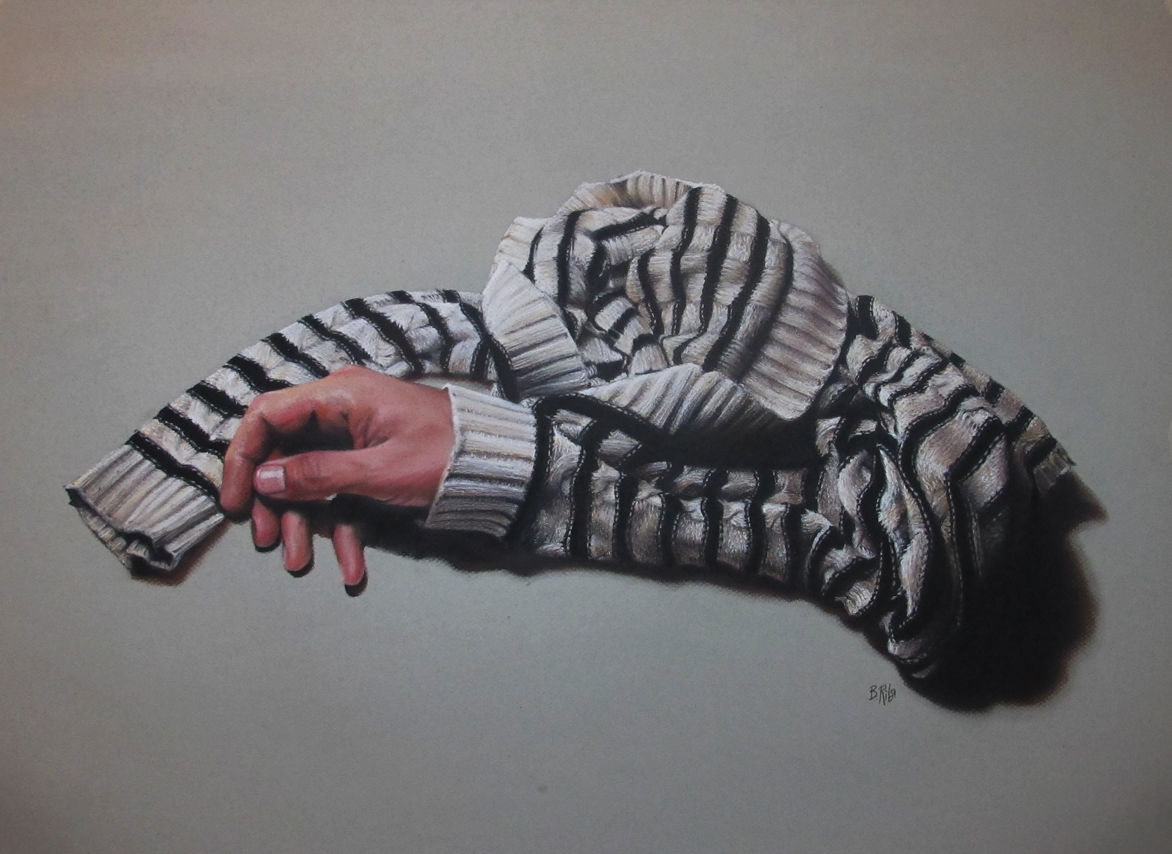 "Hecho a mano I".50X70cm. Pastel on paper.