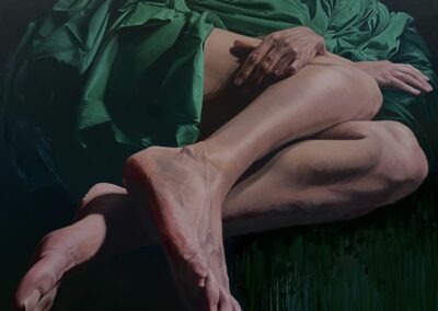 “Logged Out”. Oil on canvas/ Óleo sobre lienzo.150x150cm.